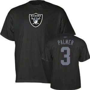  Carson Palmer Oakland Raiders Black Reebok Name & Number T 