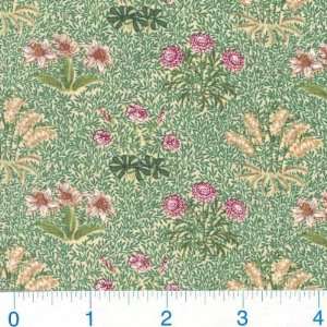  45 Wide William Morris Maiden Floral Garden Green Fabric 