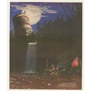  1983 Budweiser Beer Large Can Waterfall Moon Campers Print 