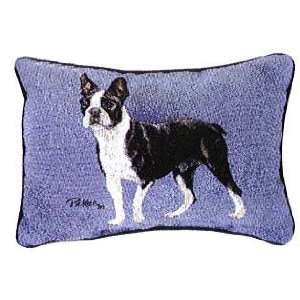 Boston Terrier Dogs Tapestry Couch Pillow