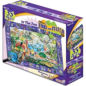   AND MATCH At The Zoo Floor Puzzle 35 Pieces Floor Puzzle Toys & Games
