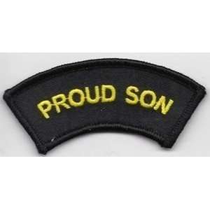 PROUD SON ROCKER Embroidered Military Biker Vest Patch