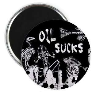  OIL SUCKS SKELETONS Gulf bp Spill Relief 2.25 inch Fridge 