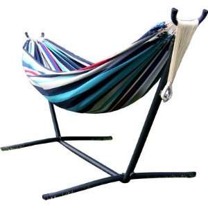   Stand with Acrylic Double Hammock in Charcoal Patio, Lawn & Garden