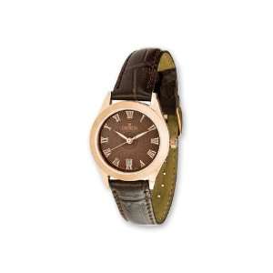  Croton Ladies Brown Dial Brown Leather Band Watch Jewelry