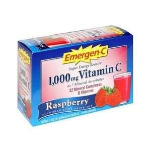  Emergen C Vitamin C 1000 mg Raspberry Flavored 30 packets 