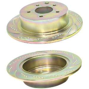  EvanFischer EVA111828140 Gold Zinc Plated Solid Brake Disc 