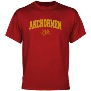 Rhode Island Anchormen Cardinal Logo Arch T shirt  Sports 