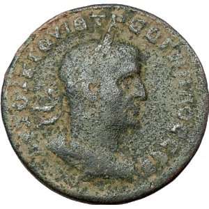   GALLUS 251AD Antioch Tyche Temple Authentic Ancient Rare Roman Coin