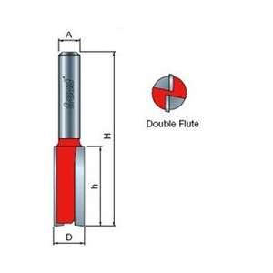   10mm Diameter X 1 1/4 Double Flute Straight Router Bit (1/2 Shank