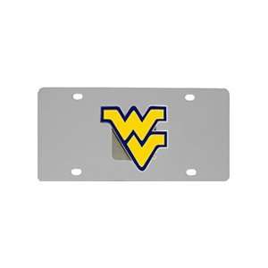 NCAA West Virginia Mountaineers Stainless Steel License Plate  