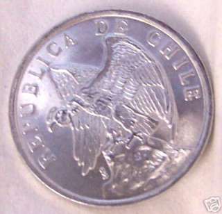 CHILE 1975 1 CENTAVO ANDEAN CONDOR COIN UNC  