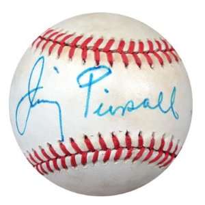  Jimmy Piersall Autographed NL Feeney Baseball PSA/DNA 