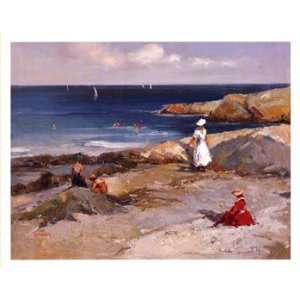  H Finan By The Seashore 30.00 x 24.00 Poster Print