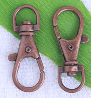 50Antique Copper Lobster Swivel Clasp KeyRings C0215 6  