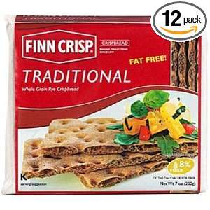 Finn Crisp Traditional Crispbread, 7 Ounce Boxes (Pack of 12)