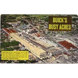  1950s Vintage Postcard Buicks Busy Acres   Flint Michigan 