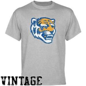  Memphis Tigers Ash Distressed Logo Vintage T shirt Sports 