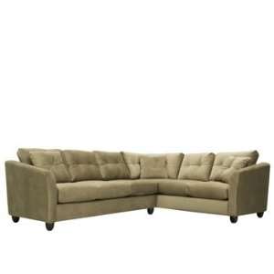  Trey Green Microfiber 2Pc Sectional Sofa