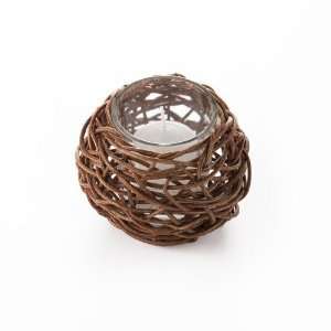 Brown Color Mood Candle Holder   Handcrafted With Vine 
