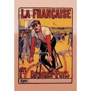  Vintage Art Francaise Bordeaux Paris Bicycle Race   00646 