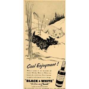  1956 Ad Fleischmann Distilling Black White Whisky Dogs 