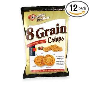 Sensible Portions 8 Grain Crisps, Salt & Malt Vinegar, 3 Ounce Bags 