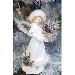  5.5 Natures Story Teller Angel with Basket Christmas 