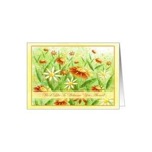  Flower Garden Welcome Aboard Cards Card Health & Personal 