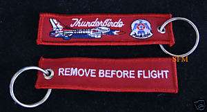 AIR FORCE THUNDERBIRDS REMOVE BEFORE FLIGHT KEY CHAIN  
