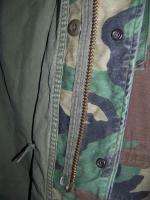 AIR FORCE vintage mens size S long heavy field jacket coat camouflage 