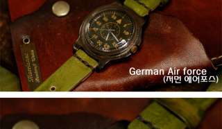 military vintage brass wrist watch  GERMAN AIRFORCE   