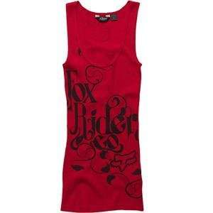   Womens Into The Wild Foxy Tank Top   Medium/Dark Red Automotive