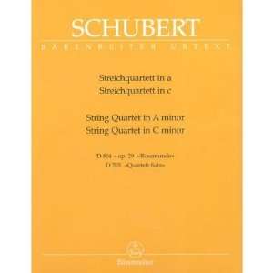  Schubert, Franz   Quartets in a minor and c minor URTEXT 