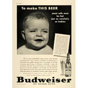  1935 Ad Anheuser Busch Inc. Budweiser Beer MO Baby 