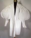 Victorian Womens White Cotton Pique Mutton Sleeve Sportswear Duster 