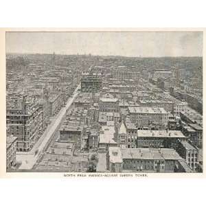  1893 Print Birds Eye View New York City Panorama SET 