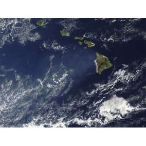  Satellite View of Volcanic Fog from Kilauea Volcano 