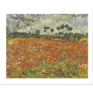  Field Of Poppies, Auvers Sur Oise by Vincent Van Gogh 24 X 