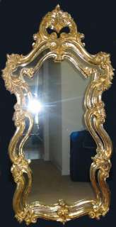 Vintage French Rococo Baroque Style Wall MIRROR Gilt Scrolled FRENCH 