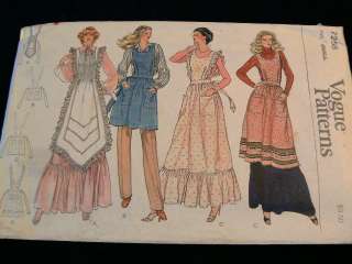 Vintage Vogue Apron Sewing Pattern Lot of 2 Full Length #C  