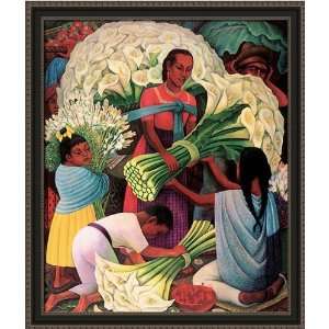 27x32 The Flower Vendor (27 1/4 x 38 1/2) by Diego Rivera 