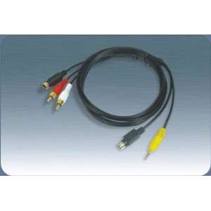   Video & 3.5mm to S Video & 2 RCA Adapter Cable Electronics