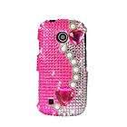 BLUE Jewel PEARL Heart DIAMOND Bling Snap On Case for L