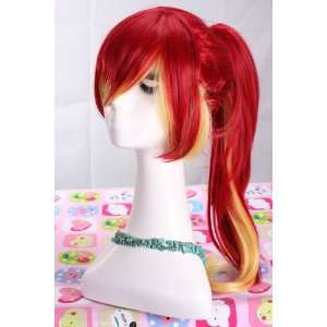  Japanese Anime long straight multi color Cosplay Wig with 