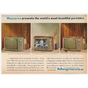  1963 Magnavox Videomatic 144 146 145 Portable TV Print Ad 
