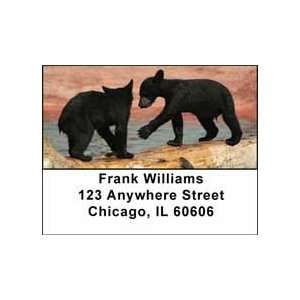 Black Bear Cubs Address Labels
