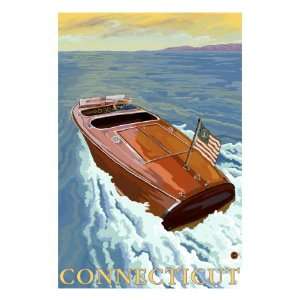  Connecticut, Chris Craft Boat Giclee Poster Print, 24x32 