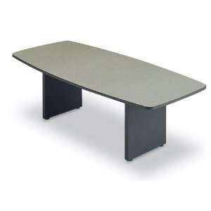  10 Boat Shaped Conference Table with Slab Base by Abco 