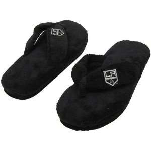  Los Angeles Kings Ladies Black Pillow Plush Thong Slippers 